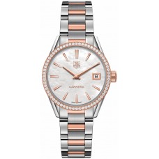 Tag Heuer Carrera Solid Rose Gold & Stainless Women's Watch WAR1353-BD0774 Tag Heuer Carrera Solid Rose Gold & Stainless Women's Watch WAR1353-BD0774